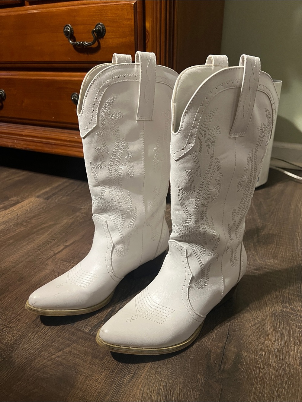 White Women's Western Cowboy Boots